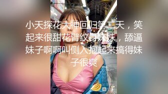 小天探花大神回归第二天，笑起来很甜花臂纹身妹妹，舔逼妹子啊啊叫侧入抱起来搞得妹子很爽